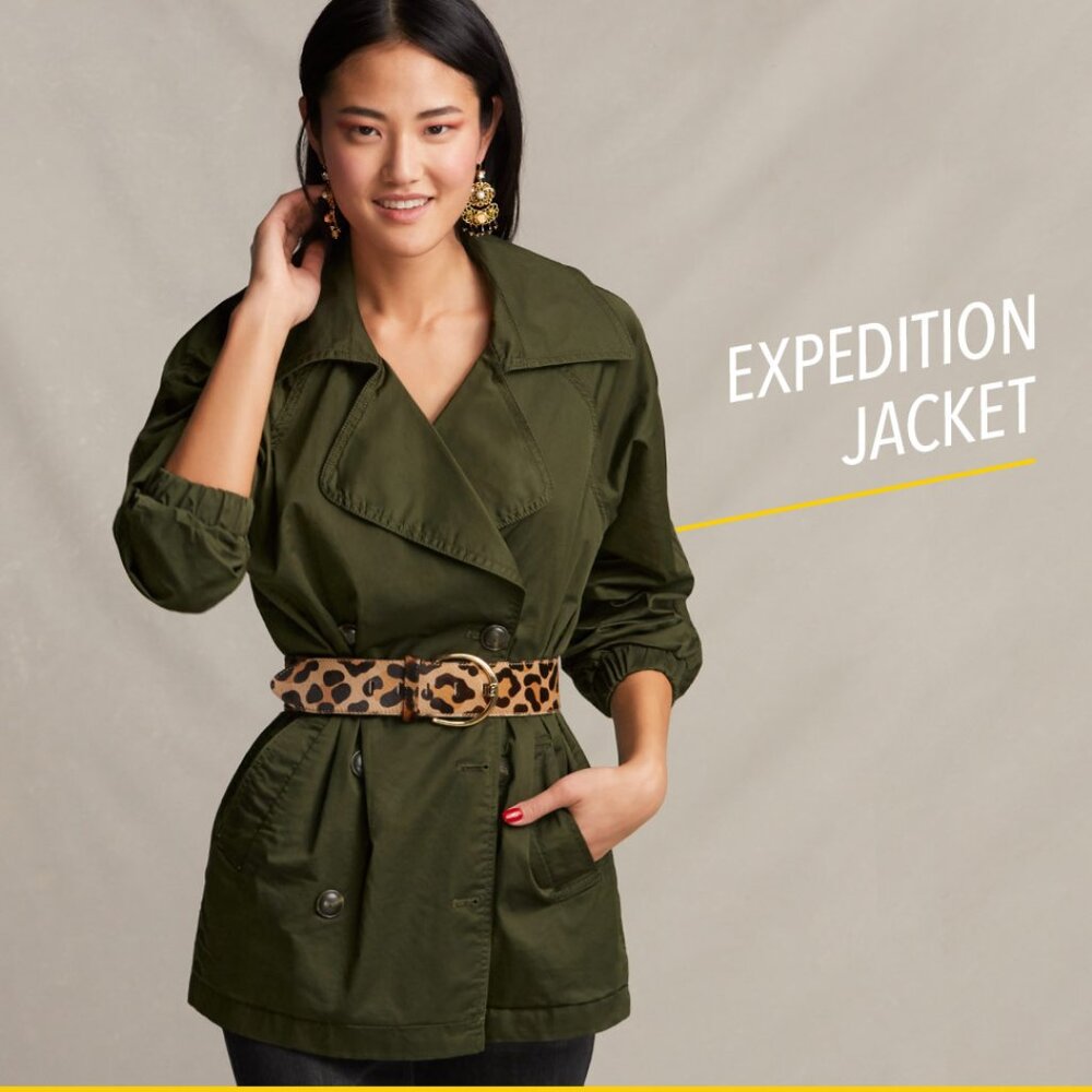 Cabi Expedition Jacket – Spring 2019 | Size S, Oversized Fit in Olive Green